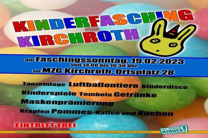 Kinderfasching Kirchroth am 19.02.2023